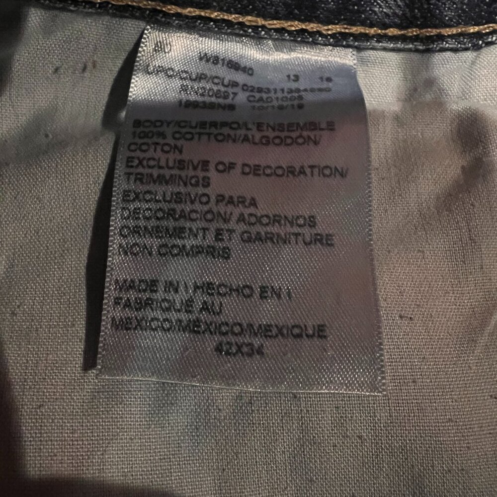 Dickies Dark Blue Jeans - Red Logo Tag, Size 42x34 - Picture 3 of 3